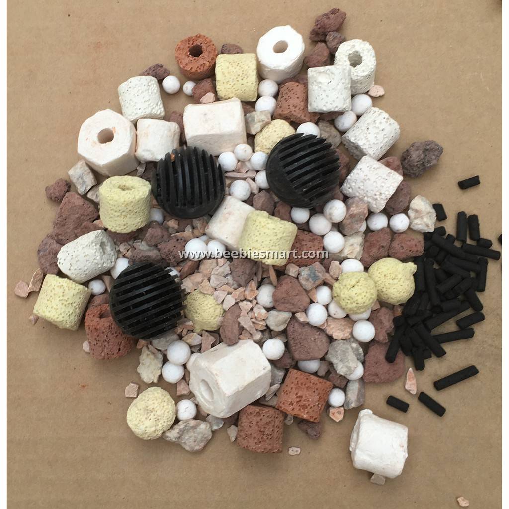LAVAS 12 IN 1 500g Aquarium Tank Filter Media Ceramic Rings Bio Balls