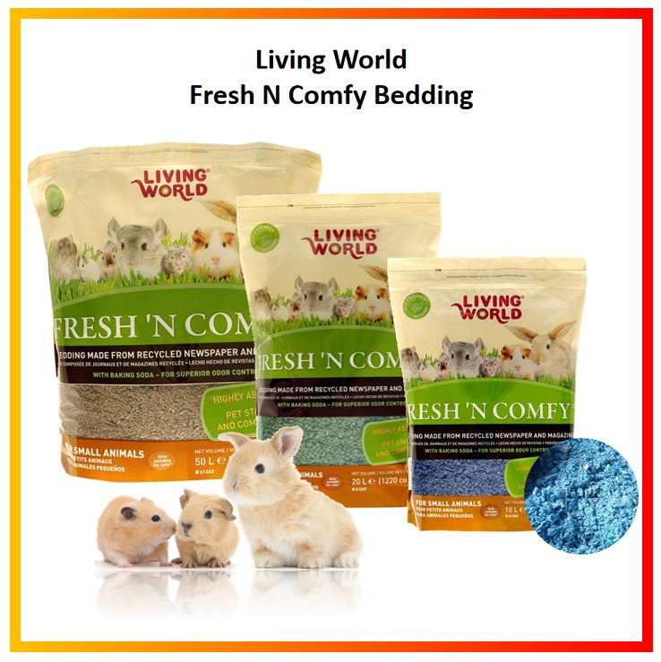 thumbnail image 2 of Living World Fresh N Comfy Pet Bedding - Recycled Newspaper, Baking Soda, 3050 Cu In (Tan) 2 of 9